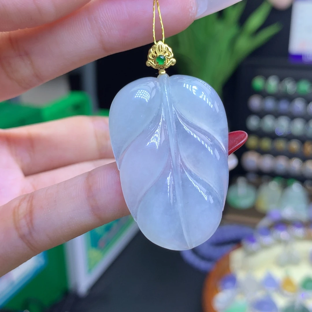 翡翠颈饰18K金镶嵌天然