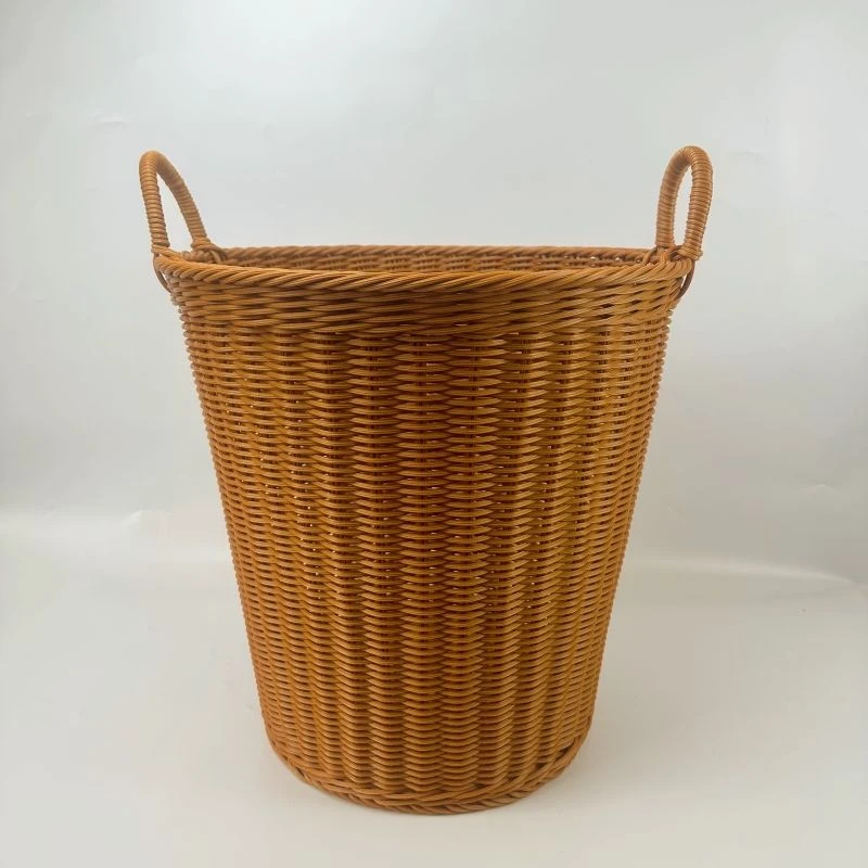 中国风收纳美式简约休闲风脏衣篮篮子手提篮大容量收纳筐家用藤编