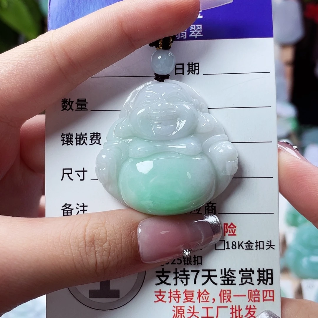 翡翠未镶嵌颈饰佛公59