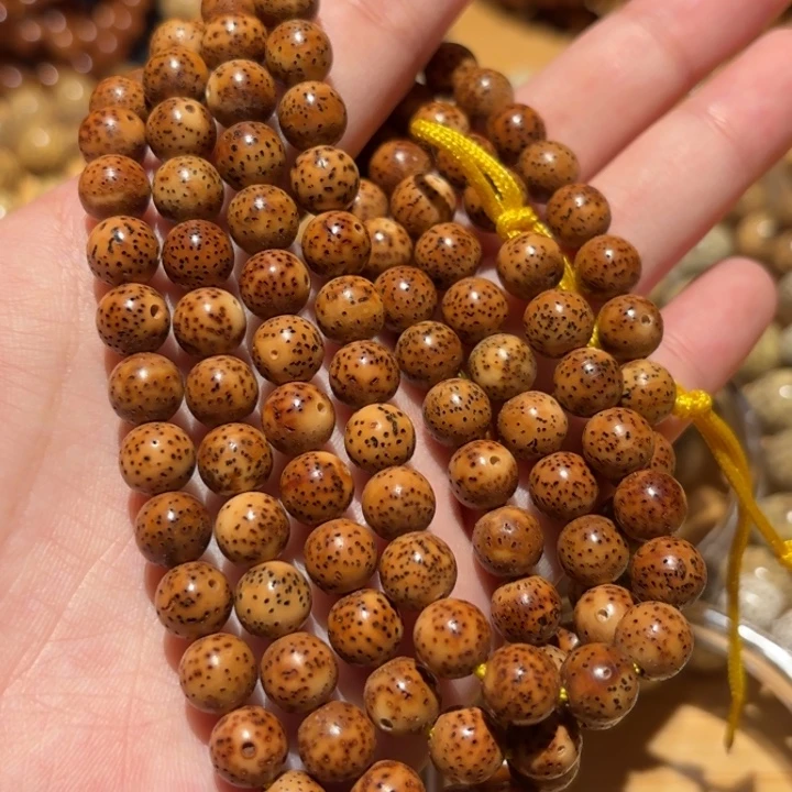 吊坠星月菩提8虎皮正圆珠长串108+12