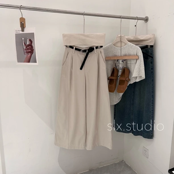 slx@ 58003 水洗阔腿裤