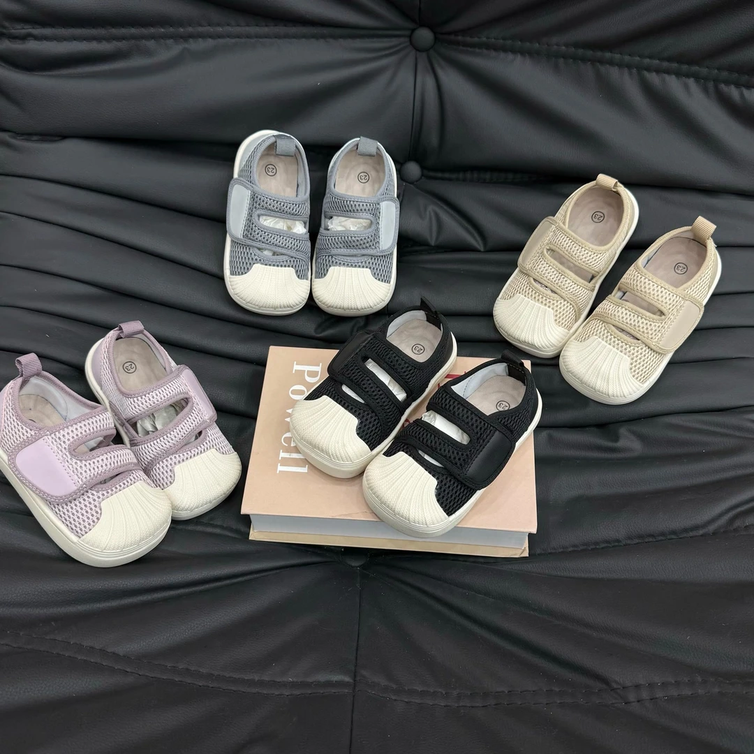 2509小童韩系丑萌贝壳头板鞋