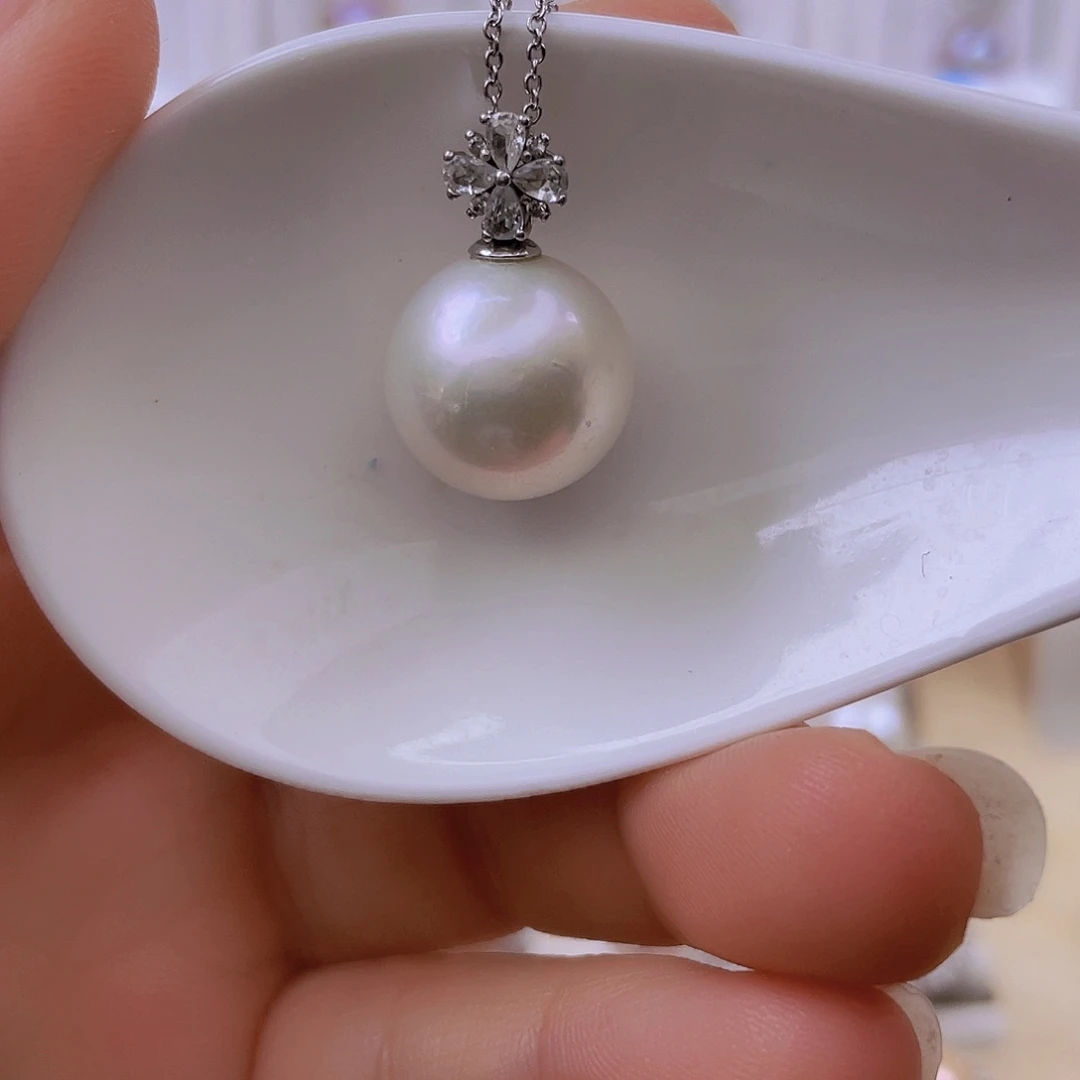 吊坠(赠链)银S925镶嵌淡水珍珠