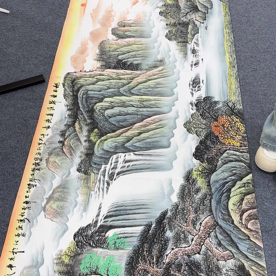 国画作品小姐姐放漏中