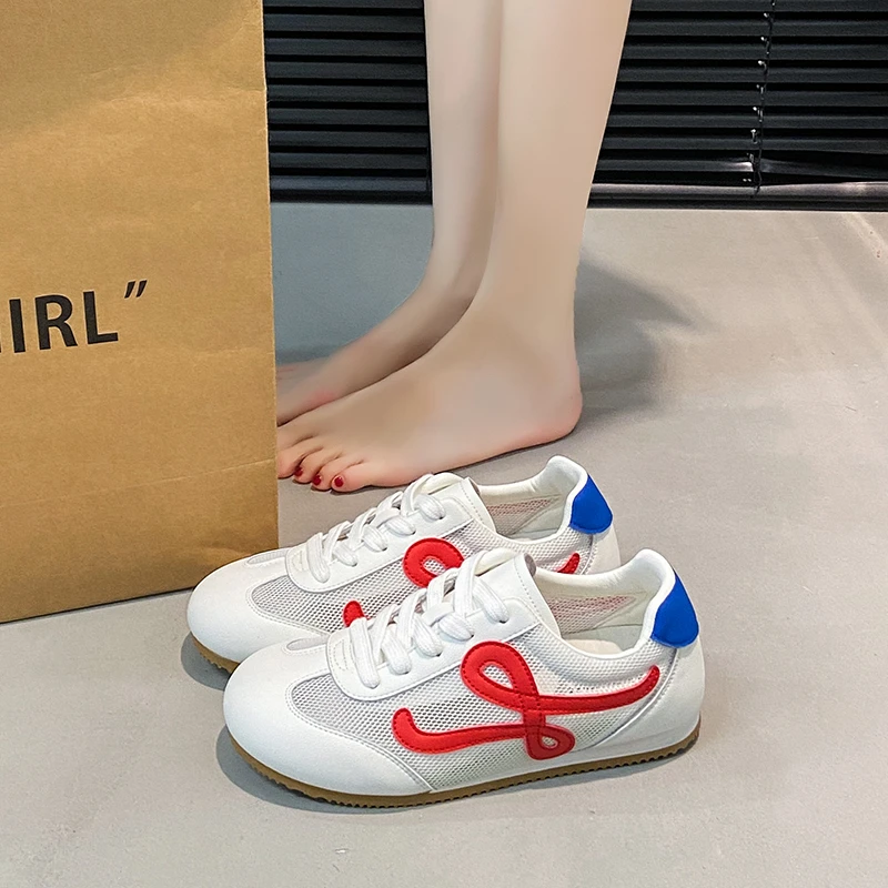 2025爆款德训平底阿甘鞋春夏新款百搭轻便网面透气休闲学生板鞋女