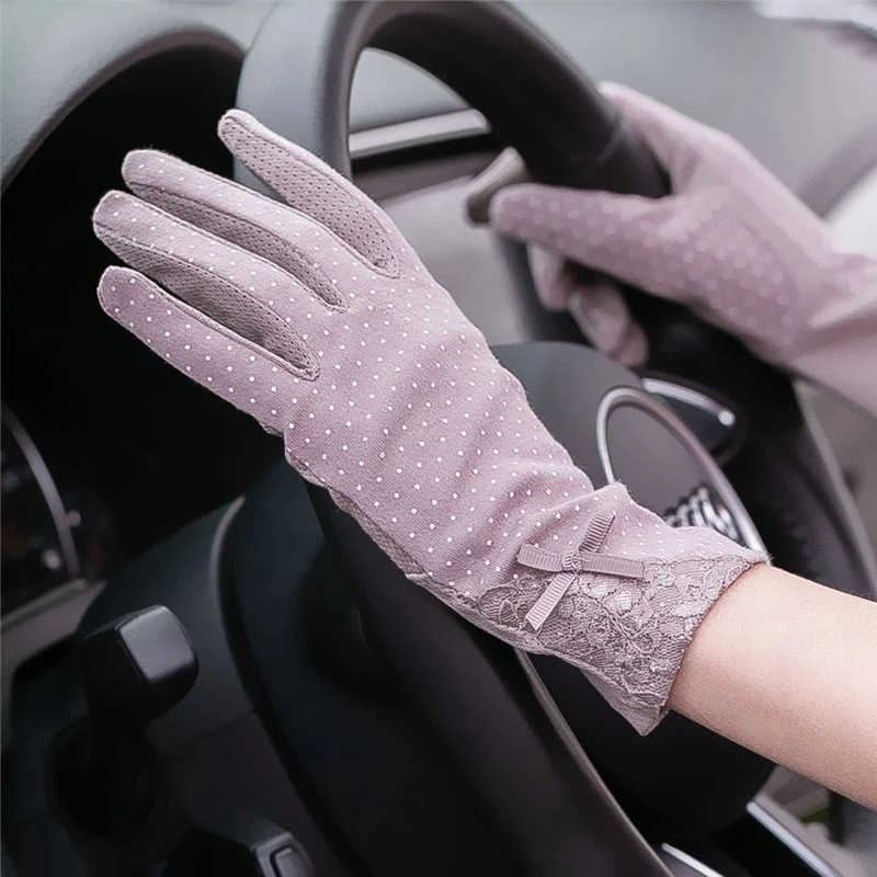 防晒手套防紫外线女款薄款夏季开车骑行骑车防滑触屏纯棉手套男士