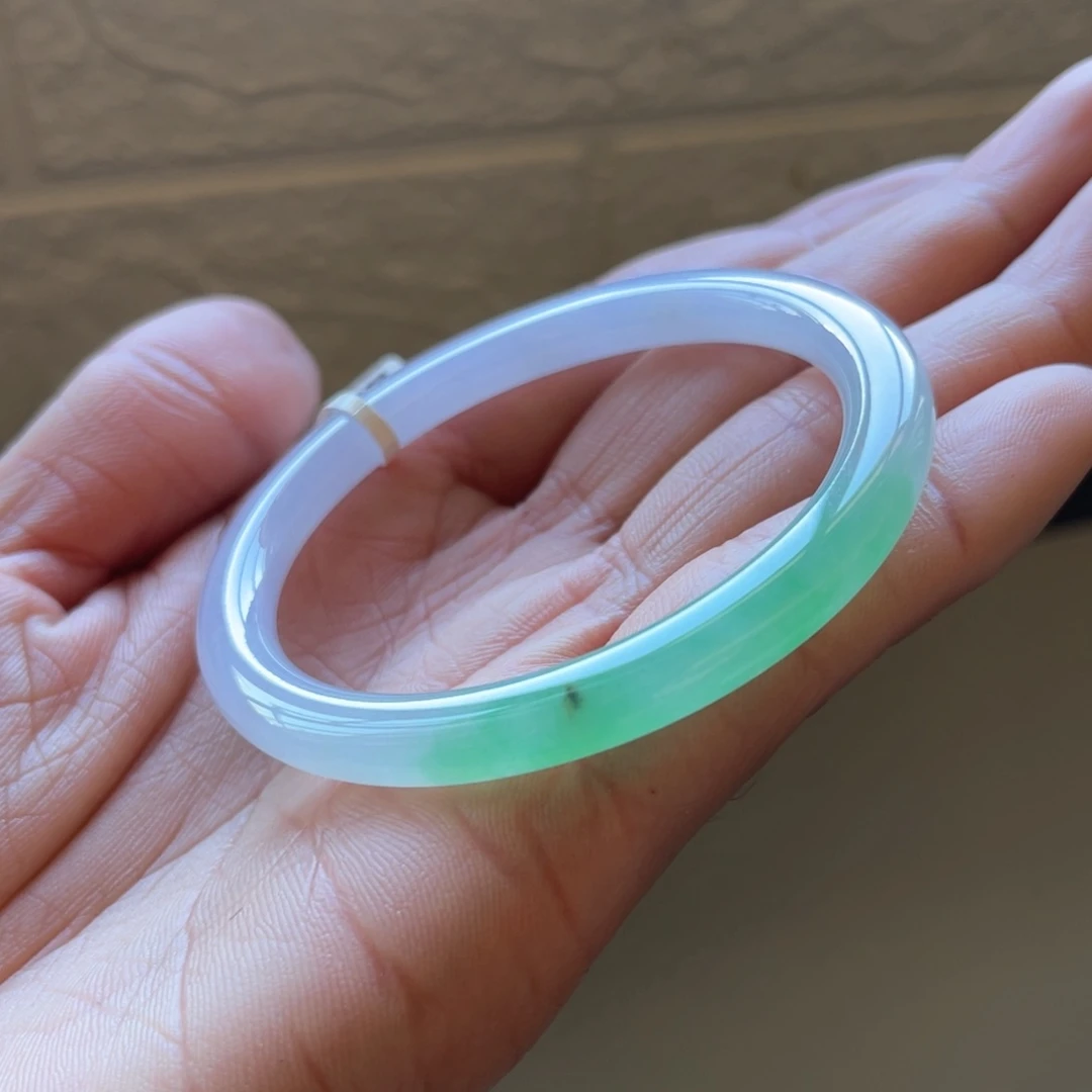 翡翠手镯未镶嵌52.5圈贵妃镯三天鉴赏期