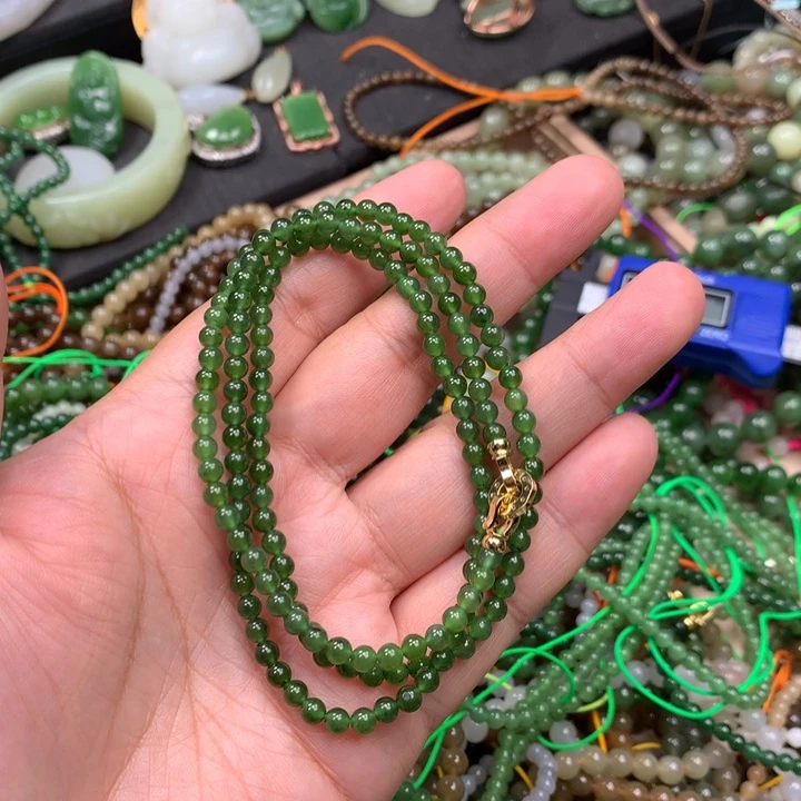 和田玉未镶嵌手链123