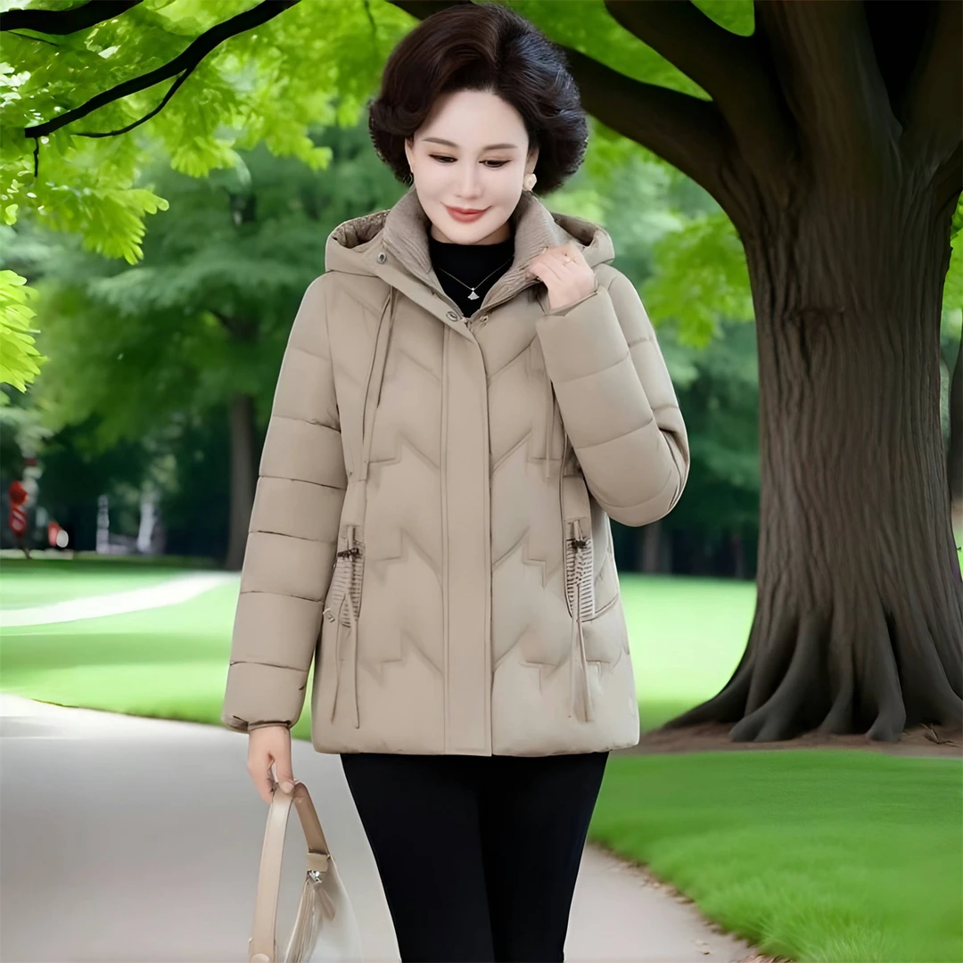 新款中老年妈妈冬季短款棉衣大码棉服洋气棉袄加厚冬装外套百搭