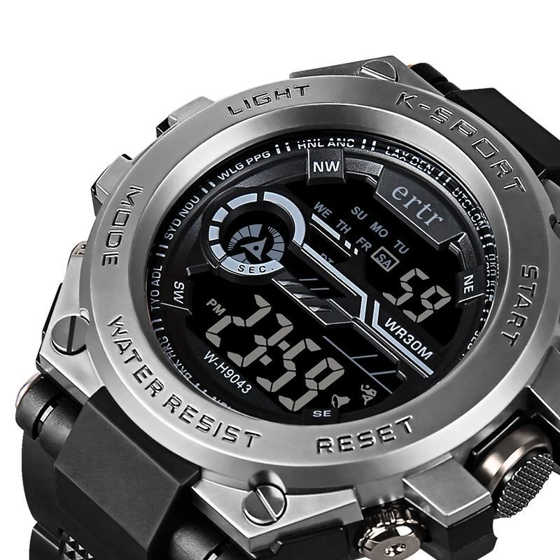 电子手表男款青少年初中高中学生潮流儿童男生女孩运动多功能防水