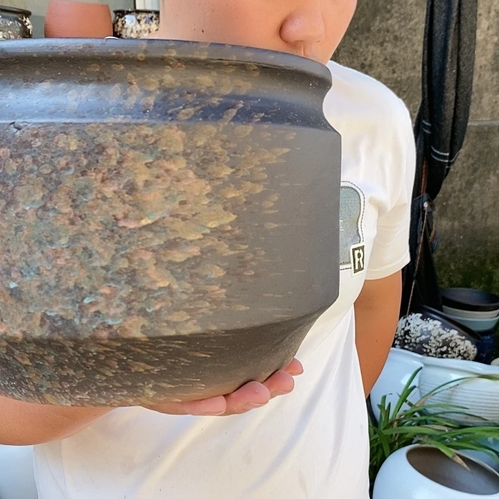 紫砂花盆口25高18福利