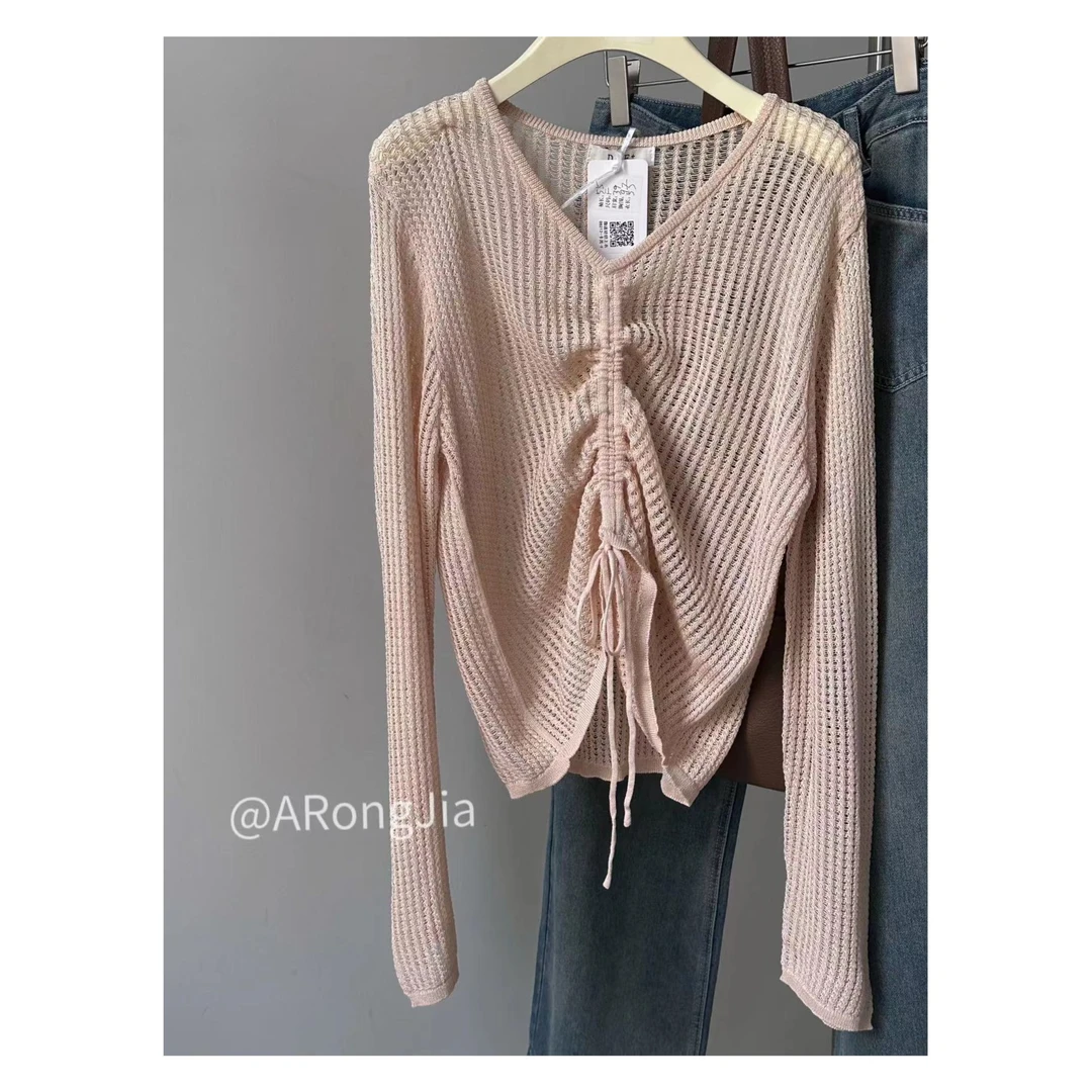 【ARONG阿荣家】微透针织上衣08212-卡其-F