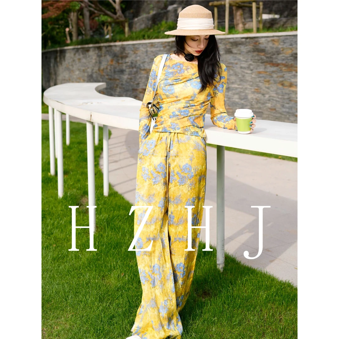 HZHJ新款琉璃暖黄女装衣服复古雅致上衣2278/2320