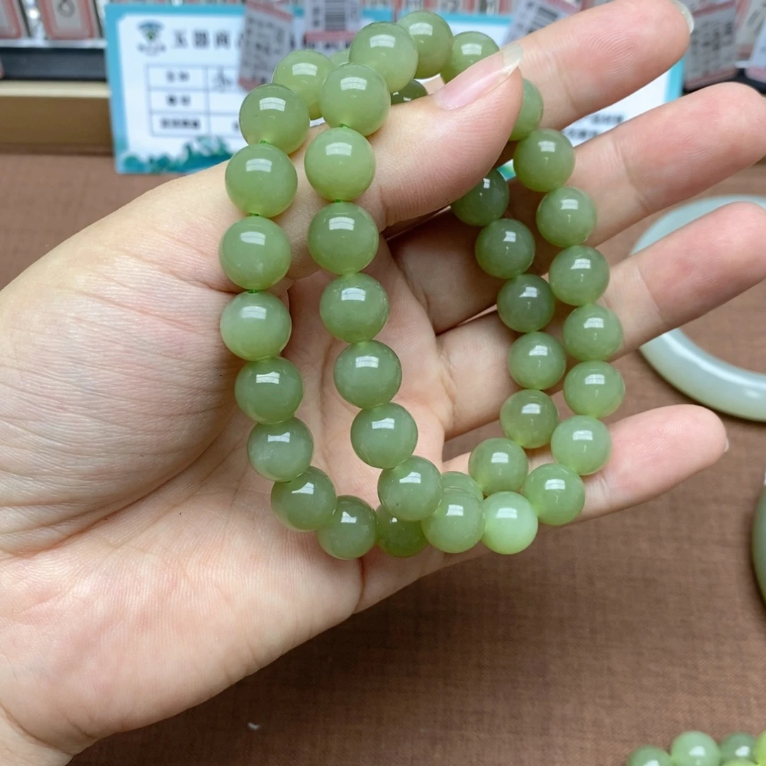 未镶嵌手串和田玉卡10拍一发一