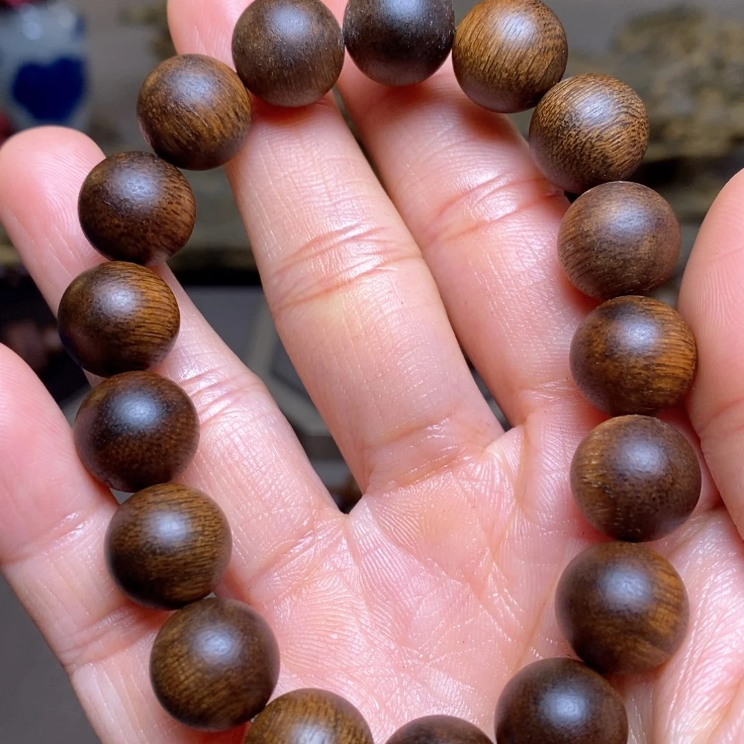 沉香手串越南芽庄黄棋楠1.2单圈