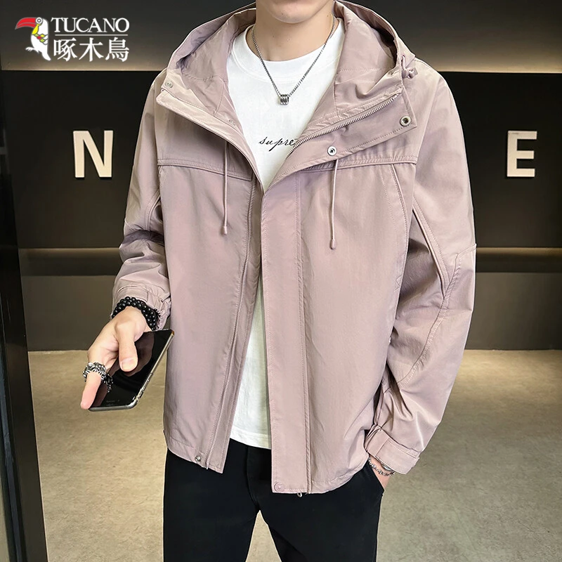 TUCANO/啄木鳥时尚韩版简约连帽夹克男百搭青年气质休闲外套1117