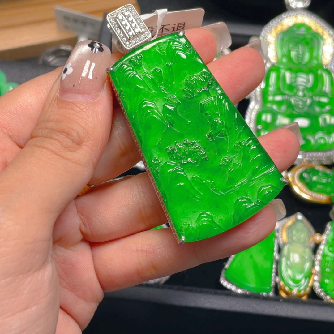 翡翠未镶嵌吊坠(不含链)