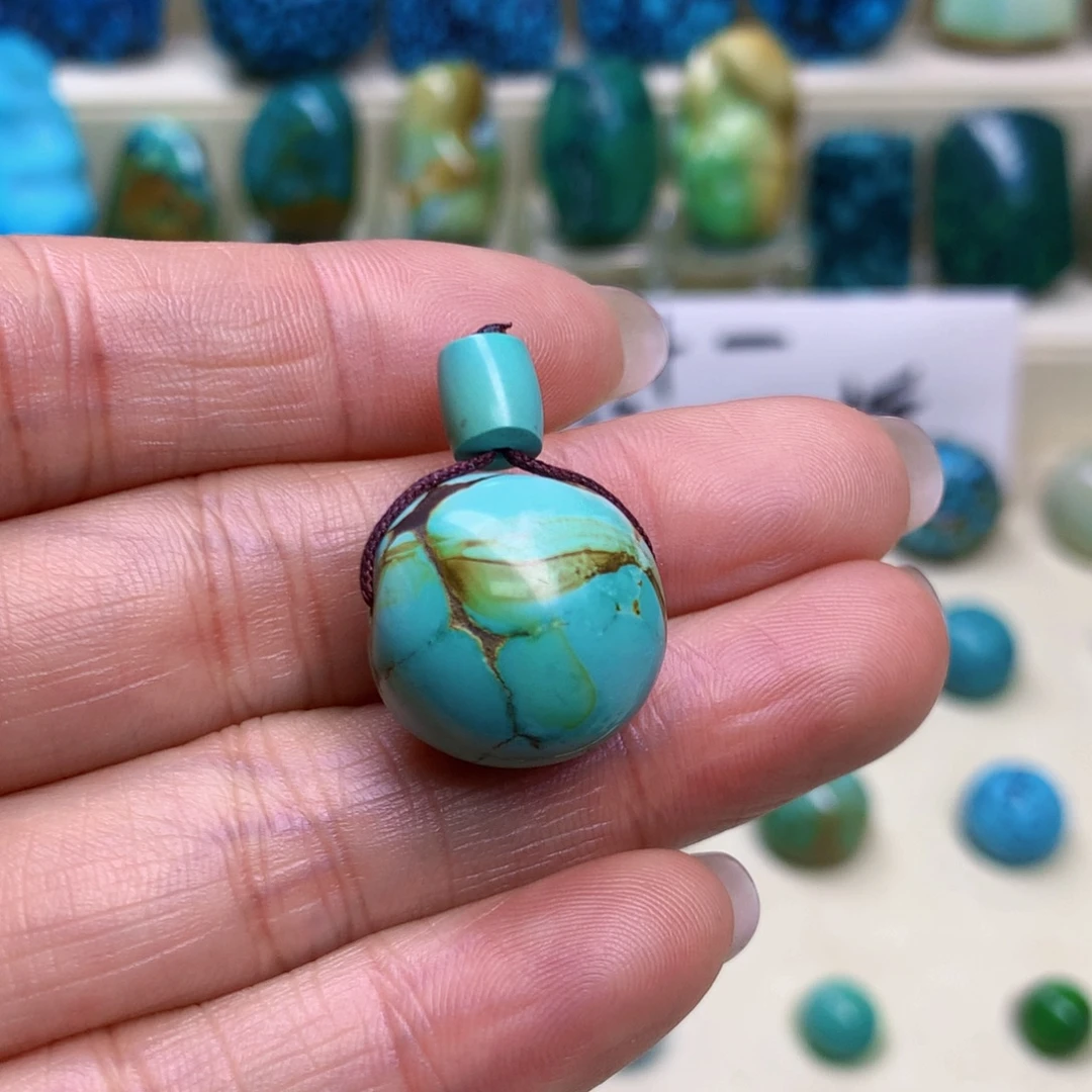 绿松石未镶嵌三彩随行