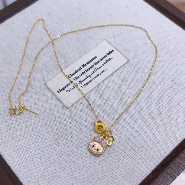 链子925银 F911紫色蝴蝶结项链