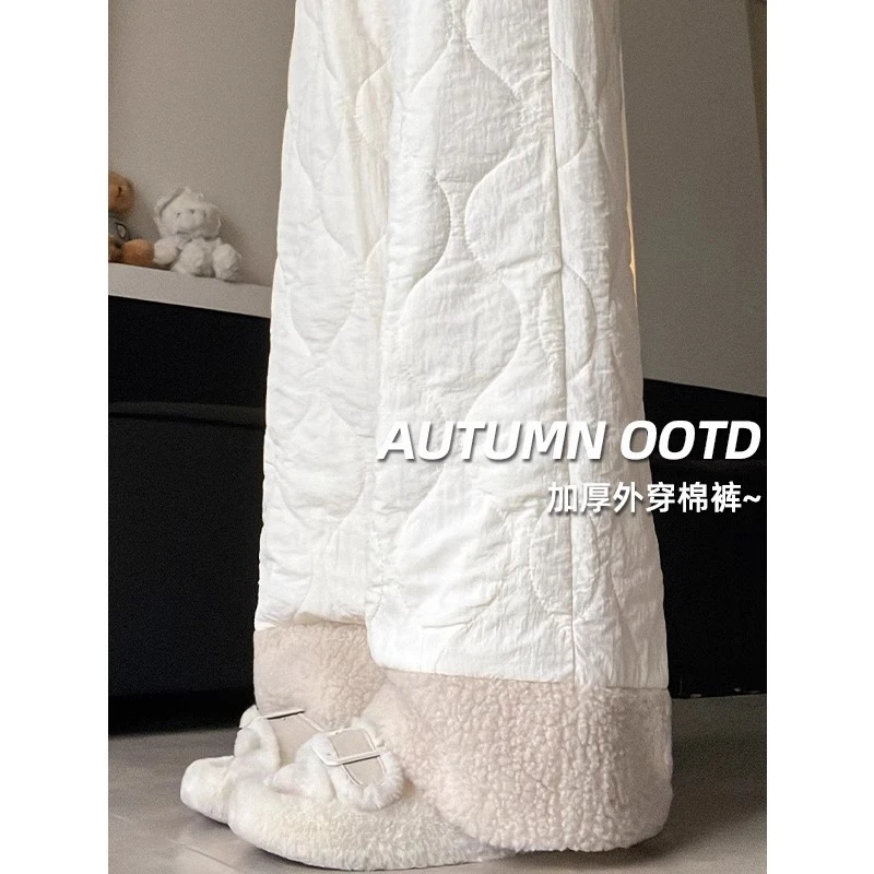 加绒加厚东北棉裤外穿女冬季高腰羊羔绒萝卜裤女款爆款2024新款