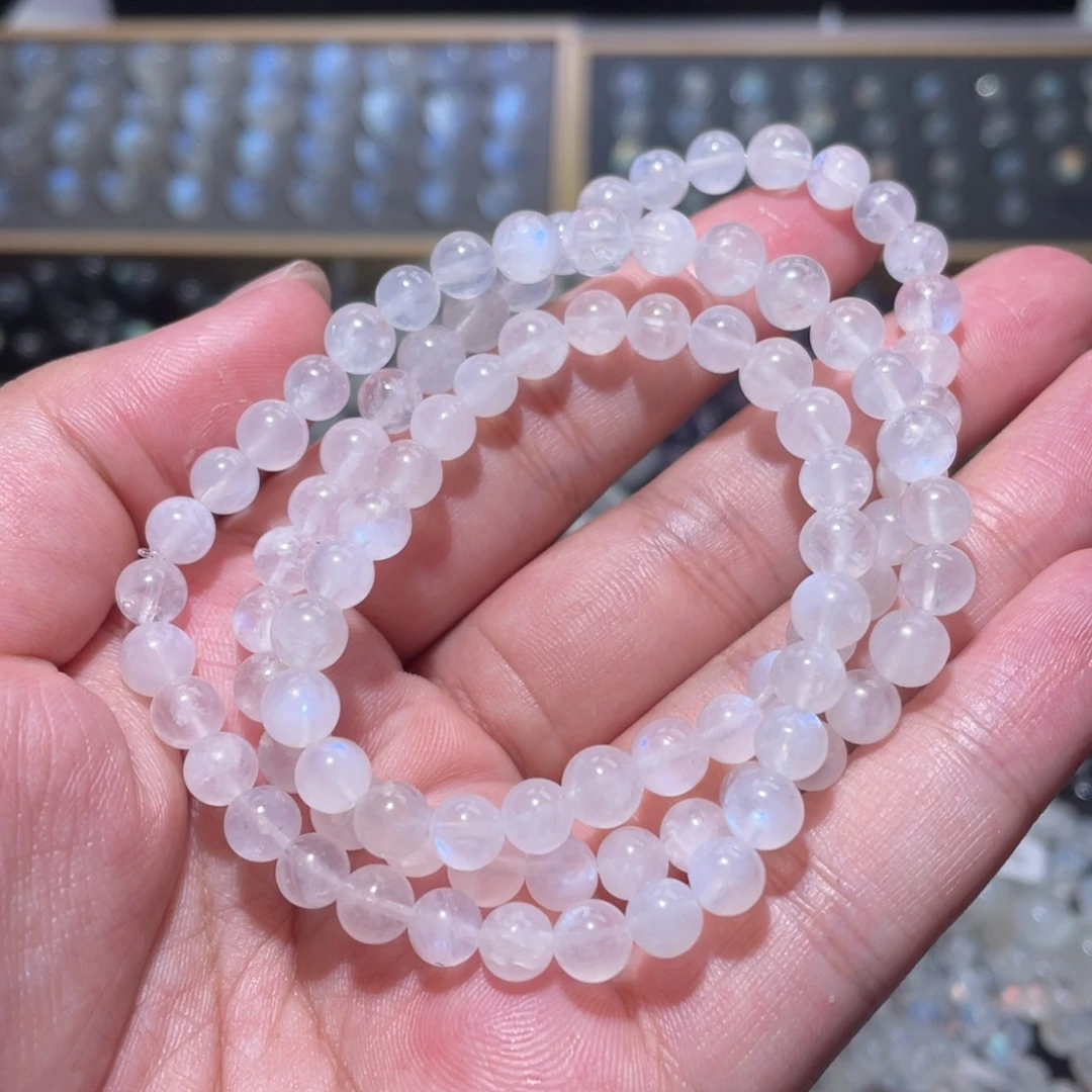 手链未镶嵌长石蓝月光手链多圈6.3mm