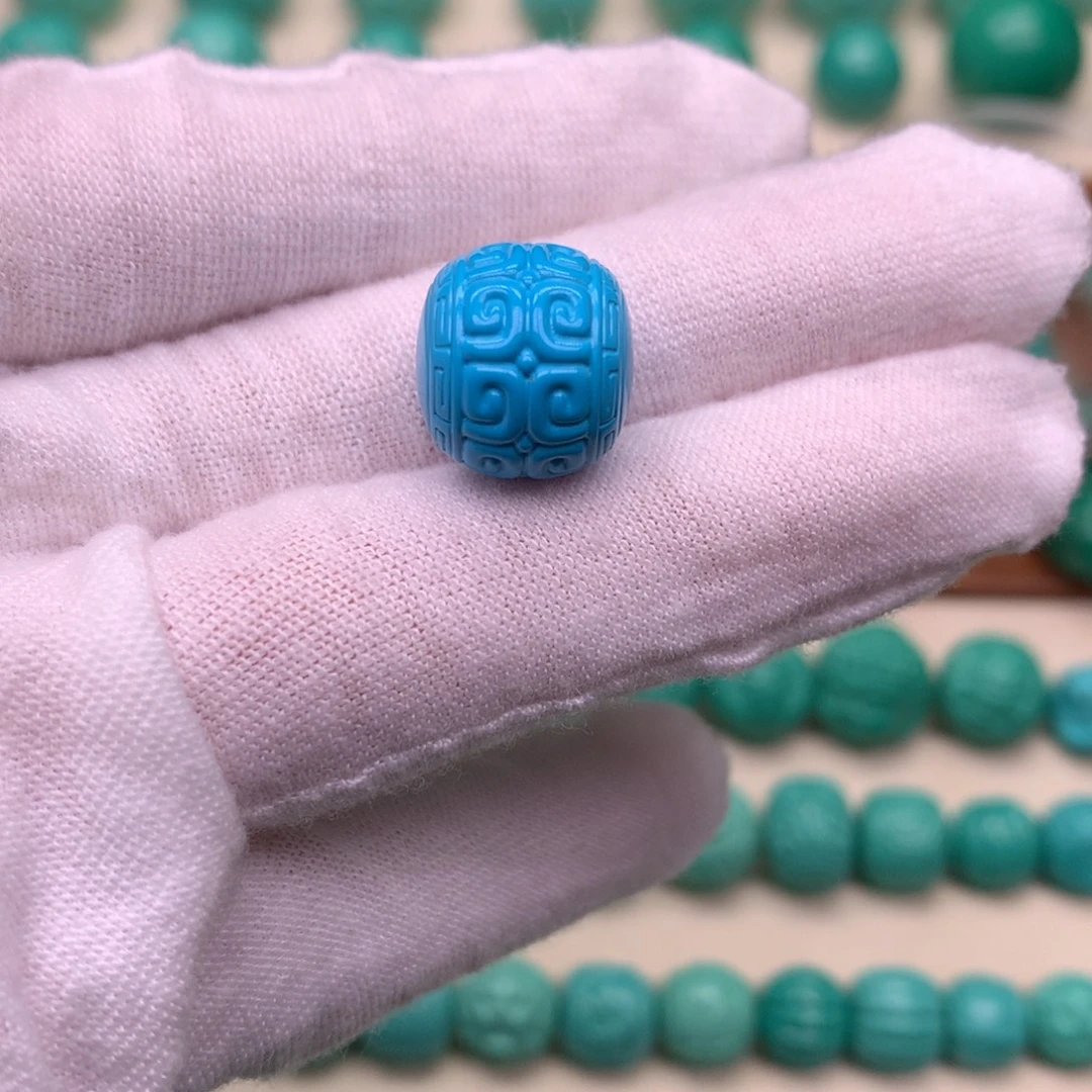 手工雕刻回纹老型蓝卡13+