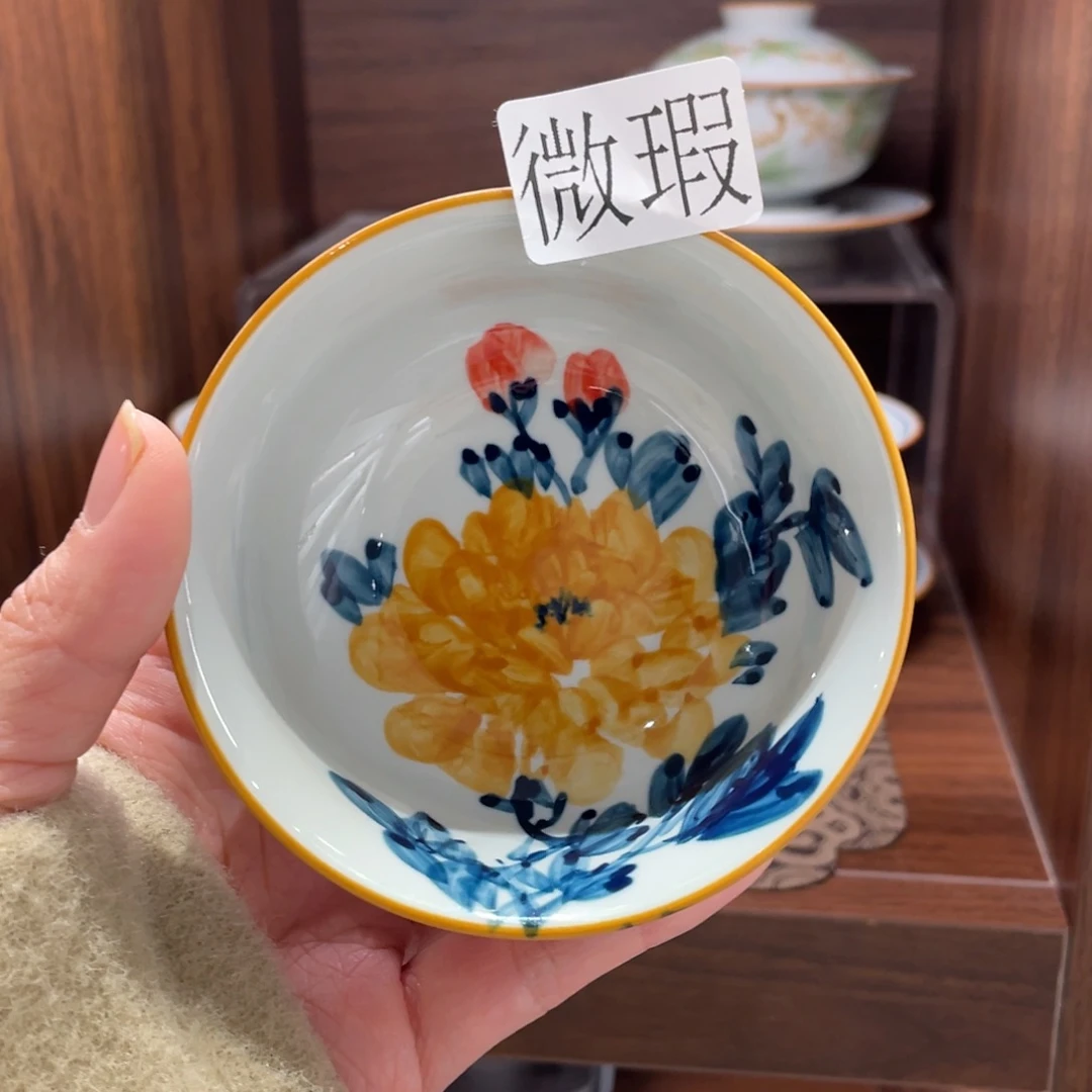 有瑕釉下彩纯手绘