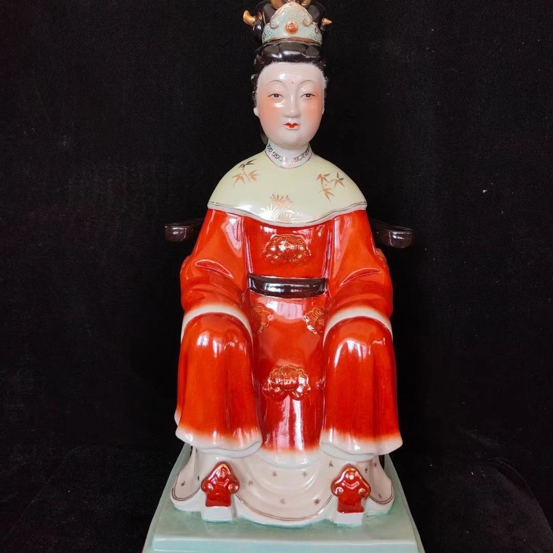 景德镇陶瓷器妈祖佛像王母娘娘天后圣母神像家居供奉摆件碧霞元君