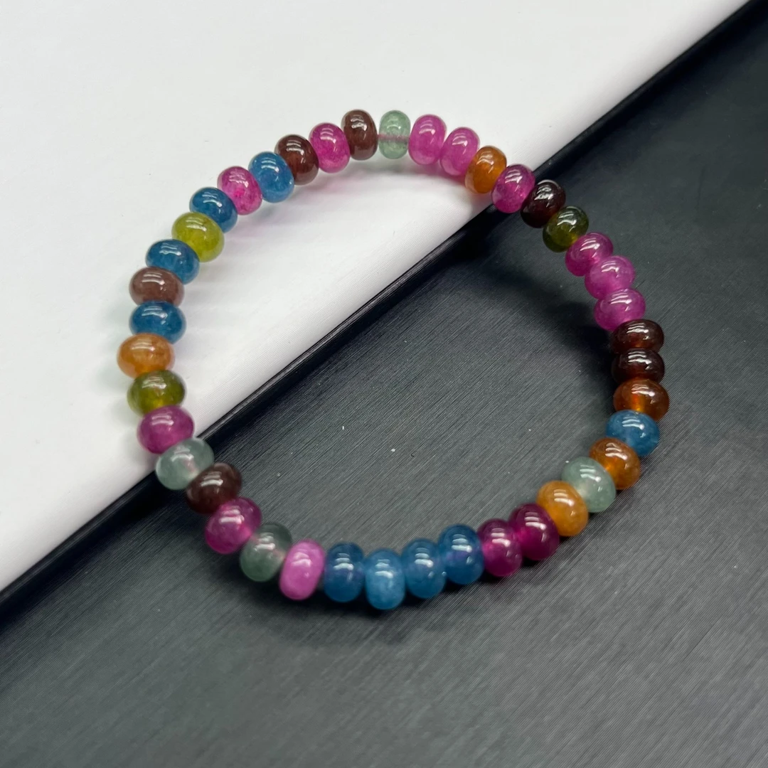 A219【精品】彩虹算盘珠6mm手串百搭