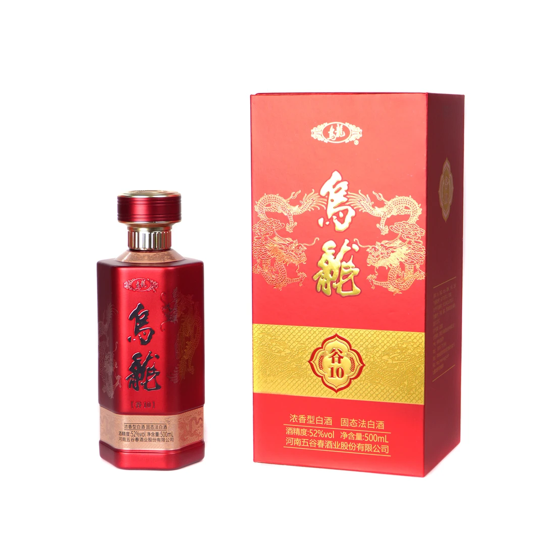 乌龙谷10礼盒装浓香纯粮酿造送礼自饮河南老字号52度500ml