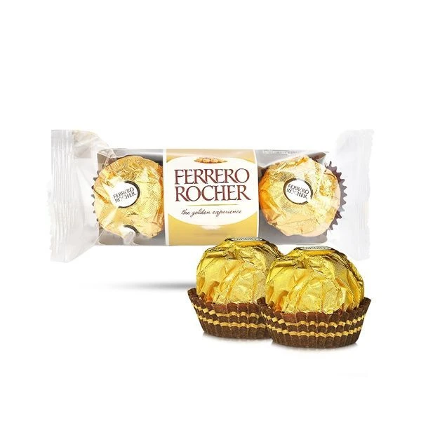 费列罗榛果巧克力3粒37.5g/袋糖果零食