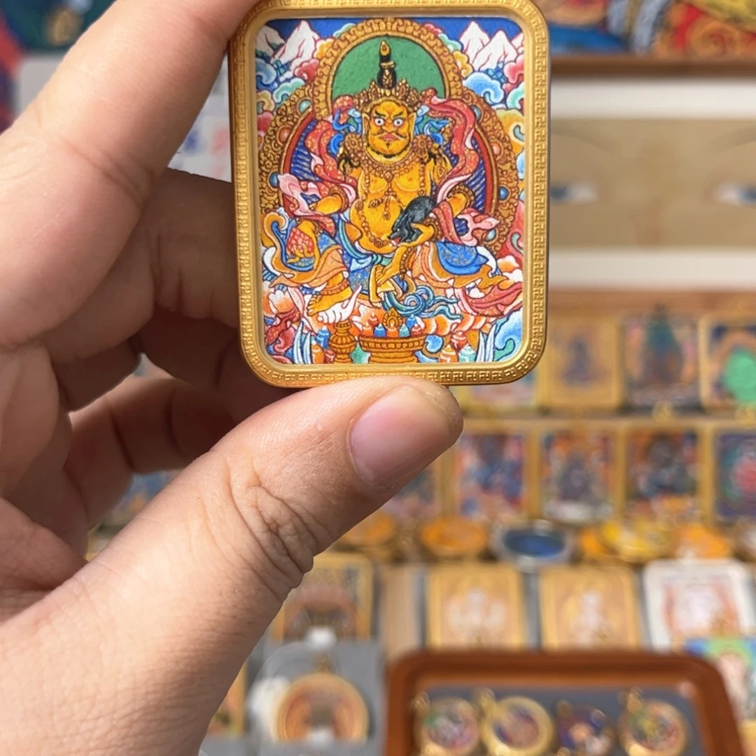 吊坠C****?有点梵唐卡  黄财神