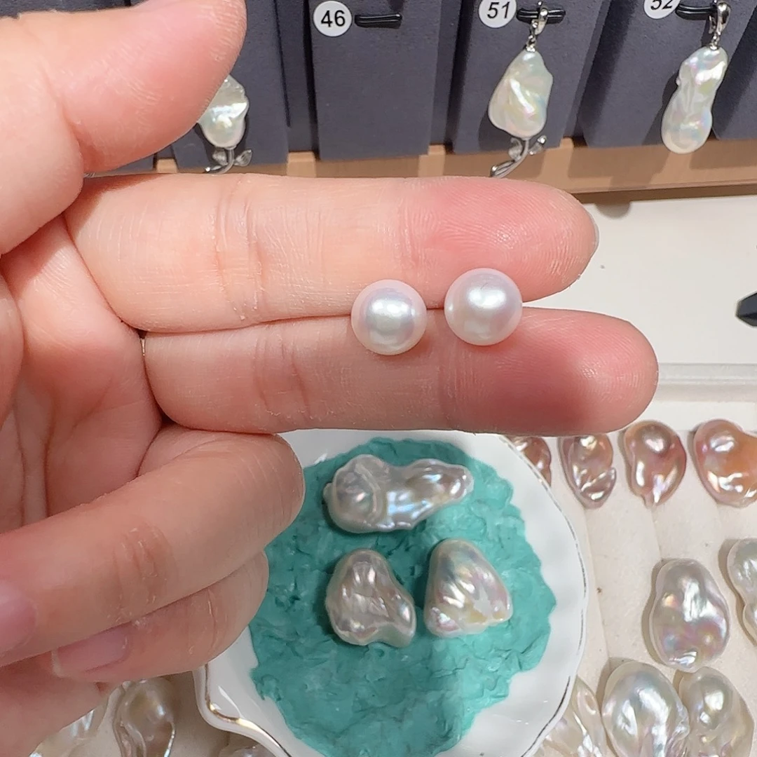 蛋***姐银S925镶嵌颈饰淡水珍珠