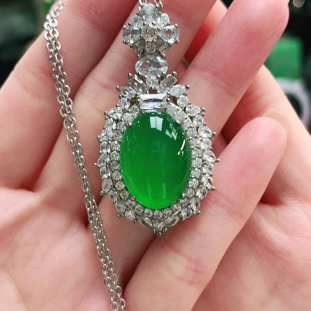 玛瑙/玉髓合金吊坠