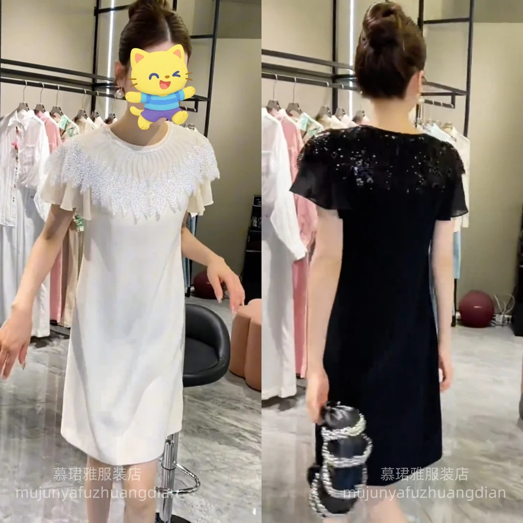 2025夏季连衣裙打底名媛气质旗袍洋气百搭连衣裙