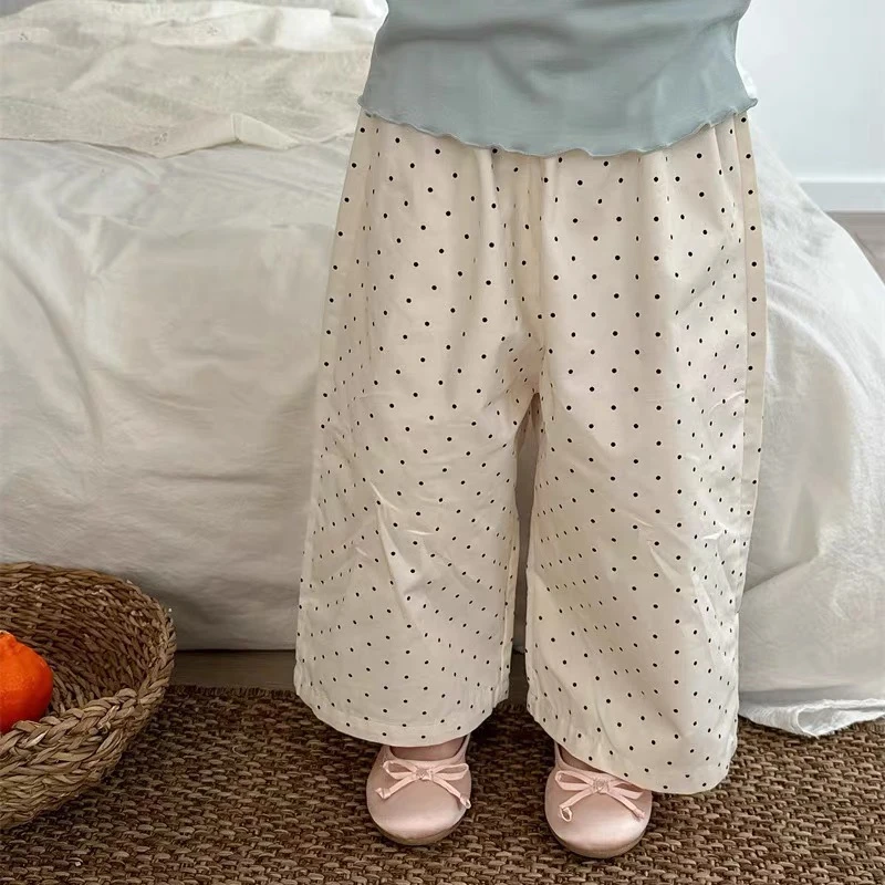 方格柜子上【巴黎小屋6728小圆点裤  穿到脚踝】童装