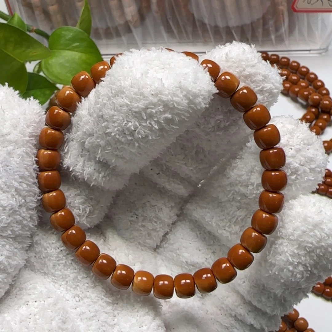 橄榄核手串/手链老挝核尖单圈6.8