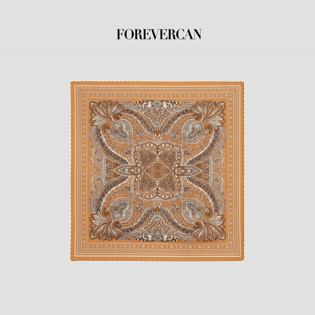 FOREVERCAN【新品彩蛋】棕色丝巾    JS27106