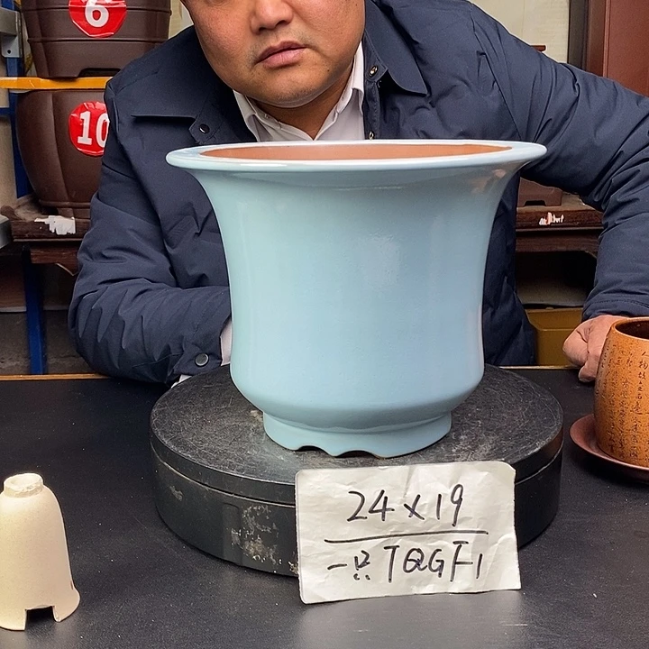 紫砂花盆货号一只TQGF1