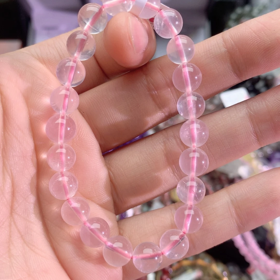 水晶手串未镶嵌粉晶8