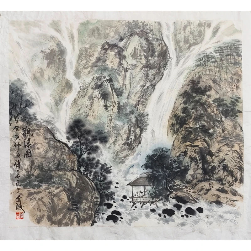 lot-3-傅二石-观瀑图-64x57cm