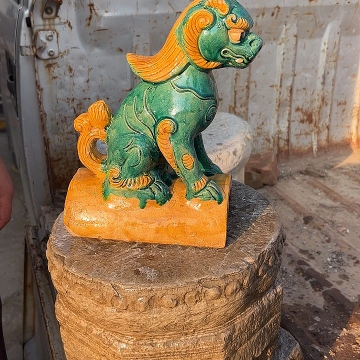 胡***白石材琉璃瑞兽包邮