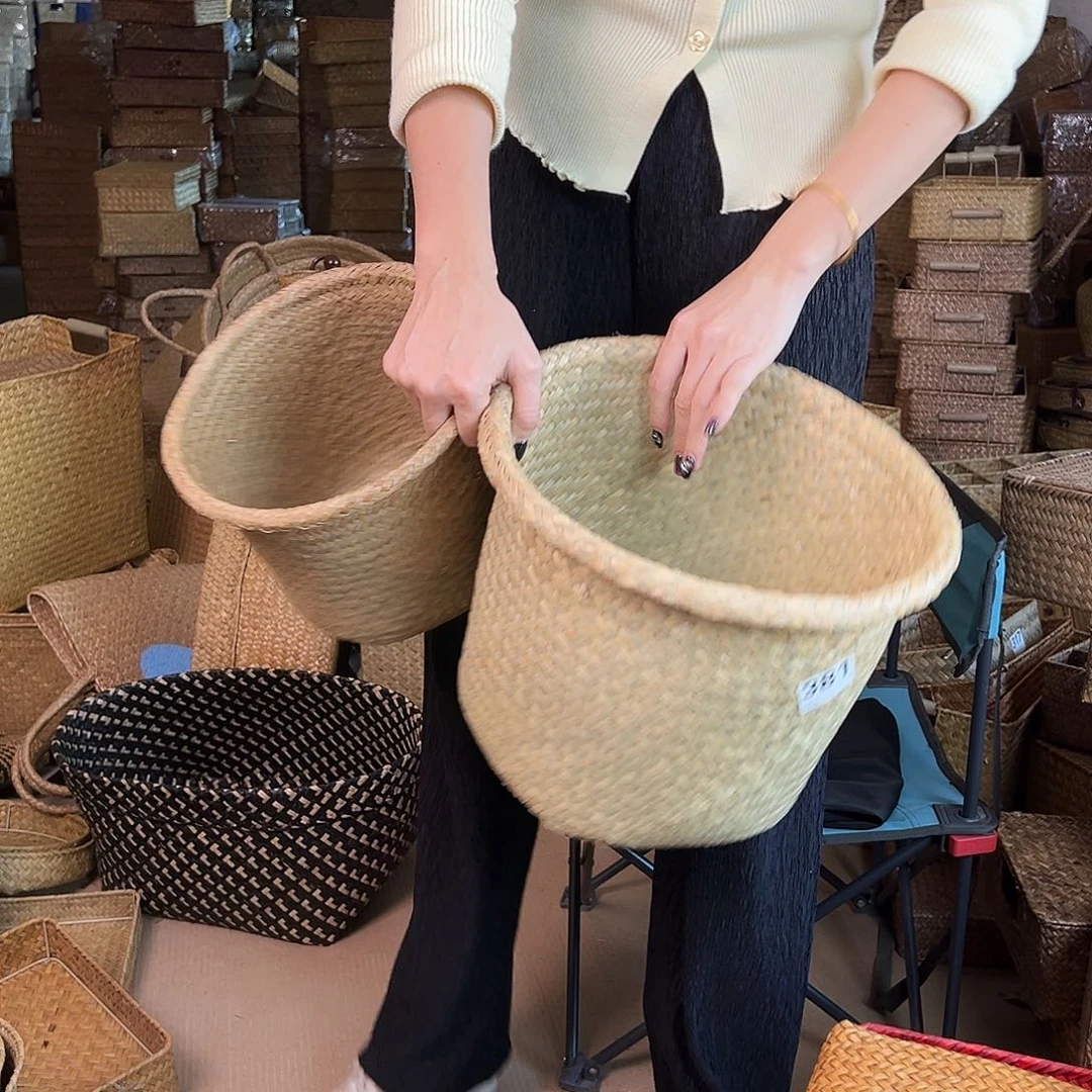 草编包/草编收纳盒带瑕疵