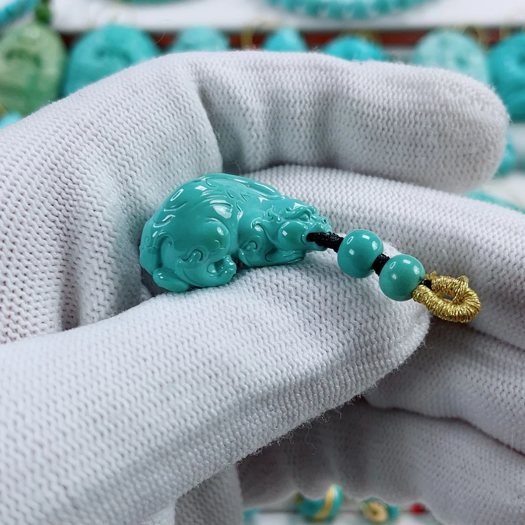 绿松石未镶嵌车挂