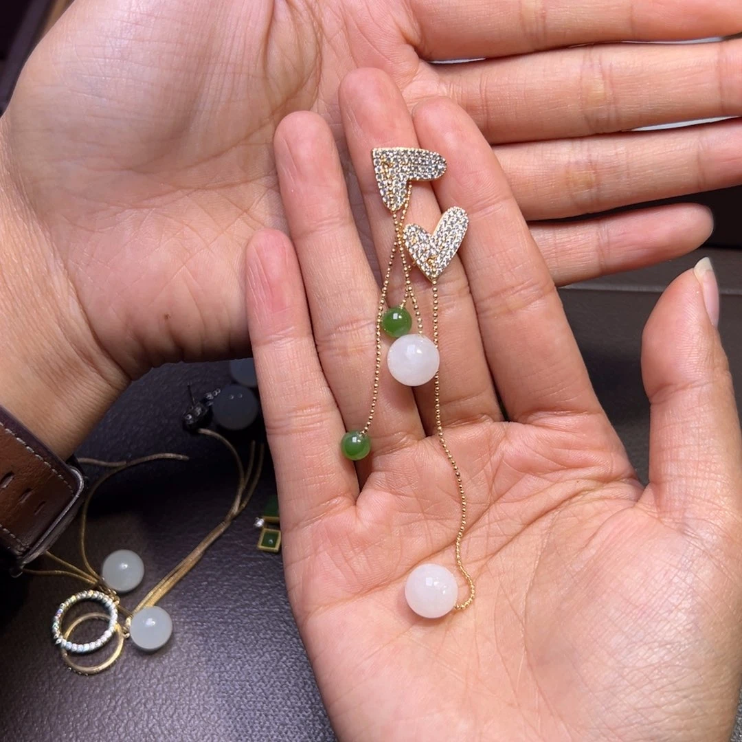 和田玉银S925镶嵌颈饰