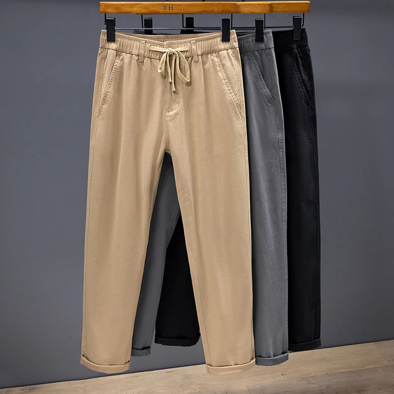 1136纯棉男裤春季款百搭裤子男士2024新款直筒休闲长裤休闲裤宽松