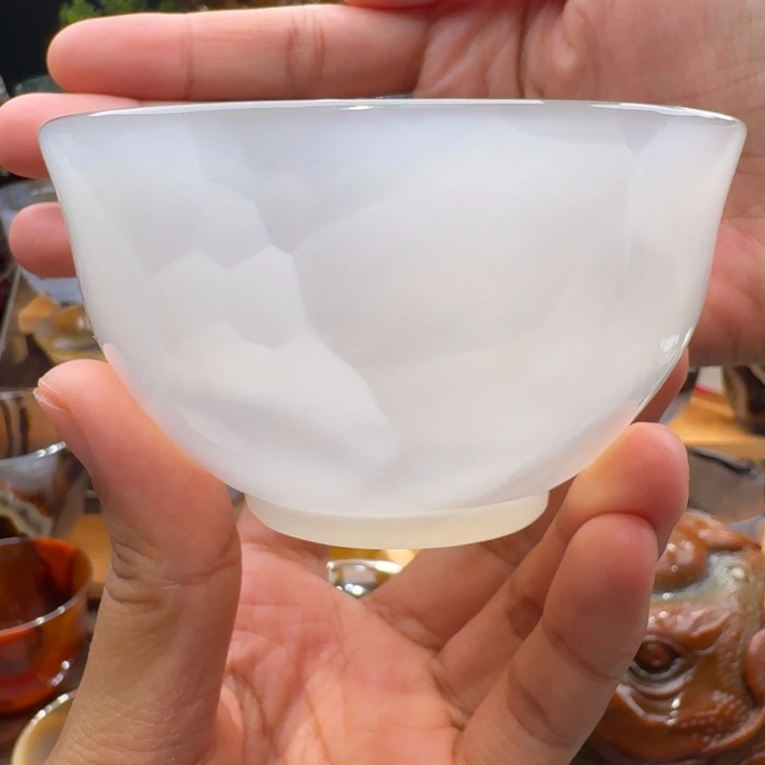 道***然玛瑙/玉髓未镶嵌玛瑙茶杯