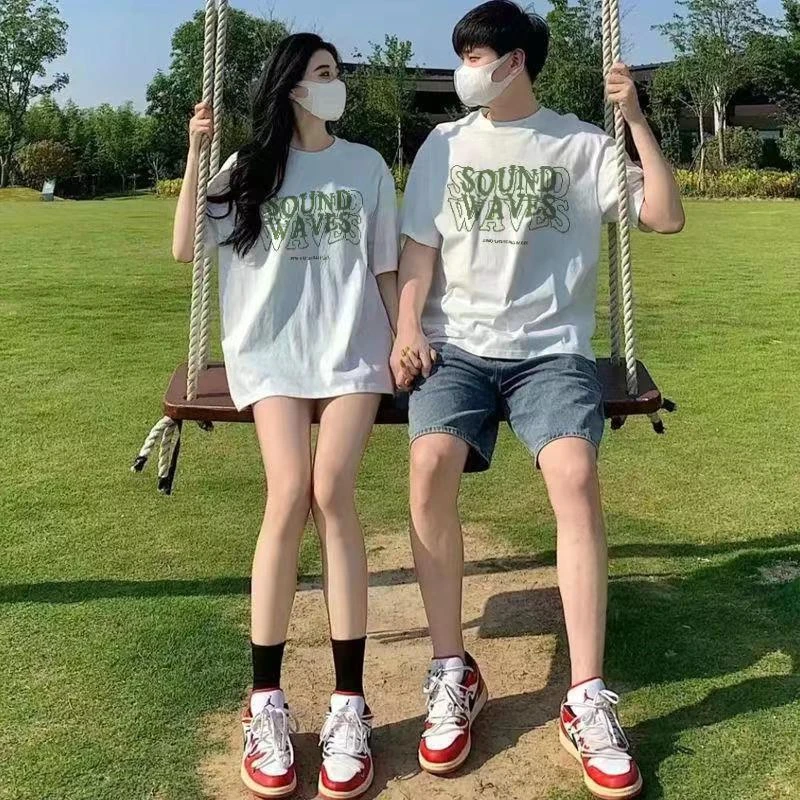 不一样的情侣装夏季新款高级感小众潮牌短袖t恤男女同款时尚disoo