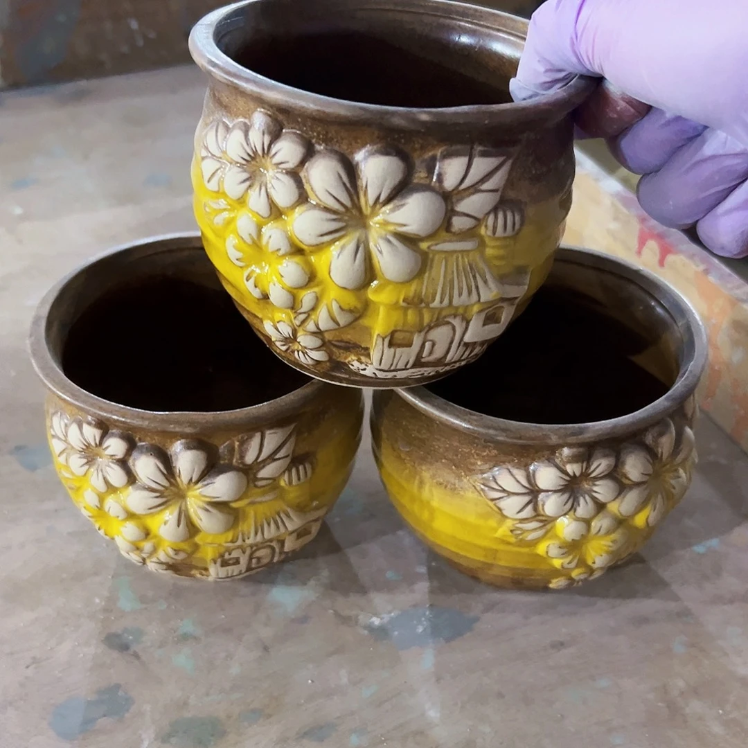 有孔外贸尾单陶瓷花盆凑单10米包邮