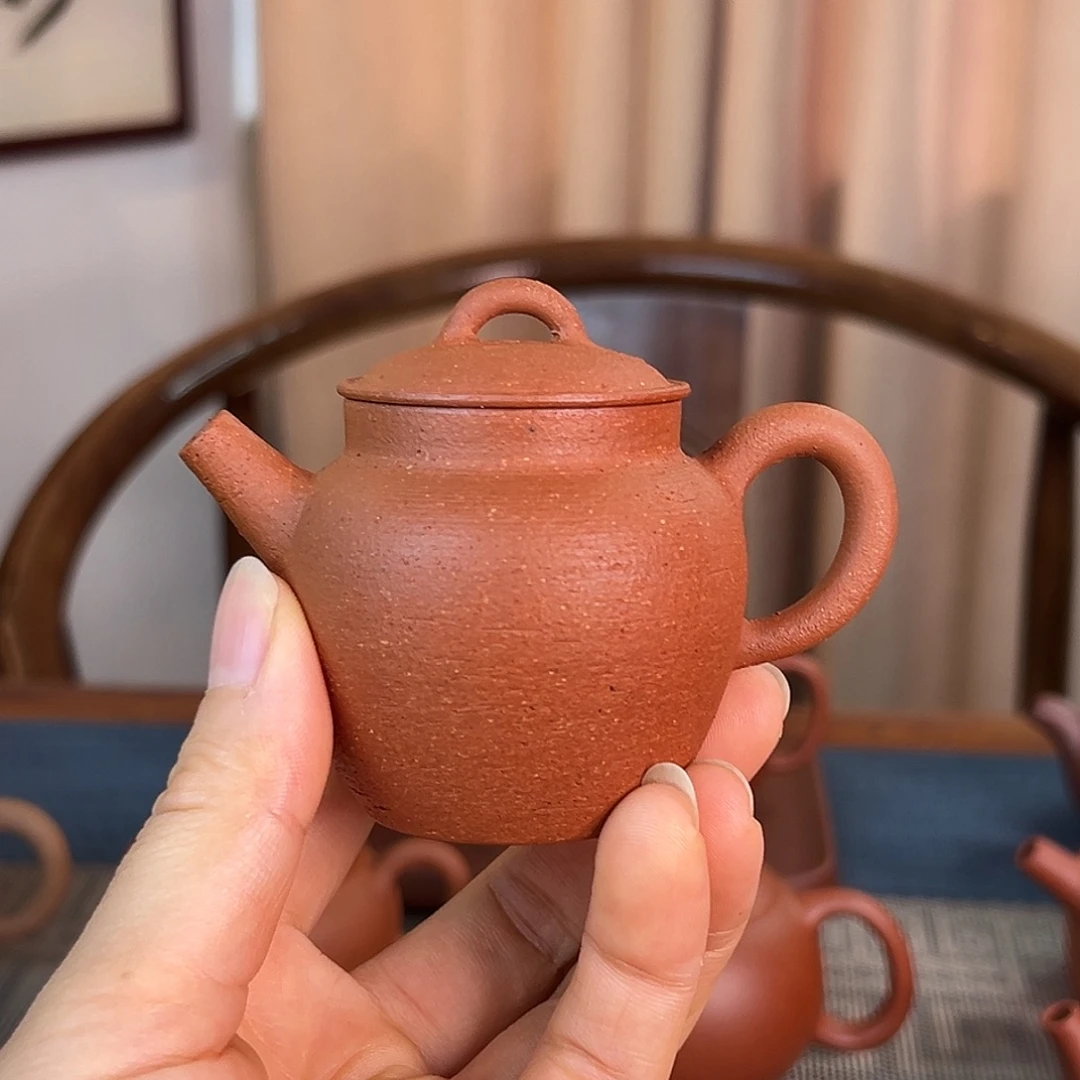 卓***J紫砂茶壶精品原矿 慕古小品 鱼籽朱泥 100cc